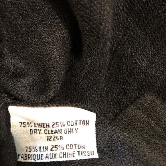 Eileen Fisher Black 100% Linen Tunic Dress Cardigan - Picture 9 of 15